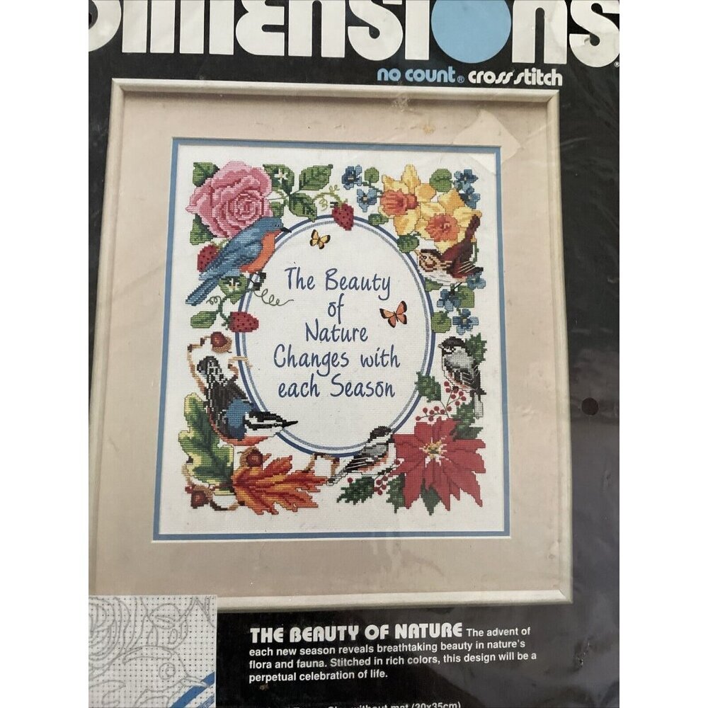 Dimensions No Count Cross Stitch Kit "The Beauty Of Nature Changes With Each Sea
